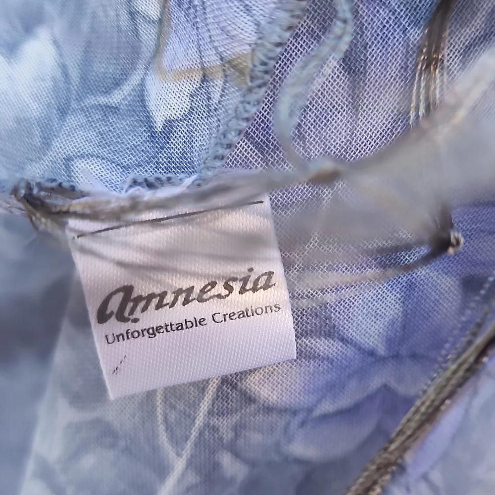 Oversized Handmade Scarf Wrap Sarong Cover Up from Indonesia Periwinkle Floral - Picture 10 of 16